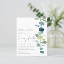 Budget Artsy Eucalyptus Bröllop Evening Party