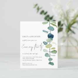 Budget Artsy Eucalyptus Bröllop Evening Party