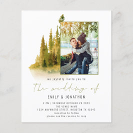 Budget Autumn Forest Photo QR Olive Wedding Invest