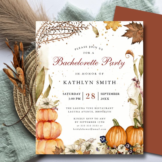 Budget Autumn Pumpkin Botanical Bachelorette Party (Skapare uppladdad)
