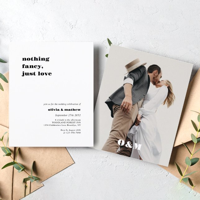 BUDGET-Avslappnaden Monogram, fetstil, foto Bröllo (Skapare uppladdad)