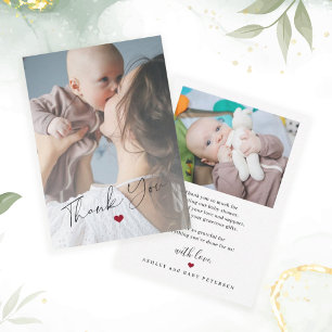 Budget baby 2 bilder enkelt manus tack anteckningskort