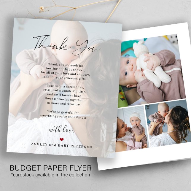 Budget baby 4 bilder manus tackkort flygblad (Skapare uppladdad)