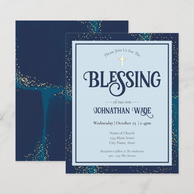 Budget Baby Blessing-inbjudningar Flyer (Fram/baksida)