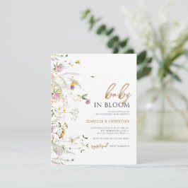 Budget Baby Bloom Vildblommor Rustikalt  Inbjudnin Inbjudningar