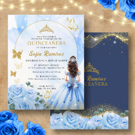 Budget Baby Blue Klänning Princess Quinceañera