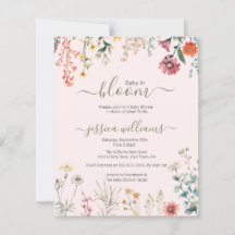 Budget Baby i blomning Vildblomma Bebisshower