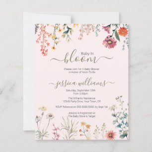 Budget Baby i blomning Vildblomma Bebisshower