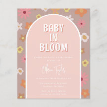 Budget Baby i BLOMY Baby Shower-inbjudan