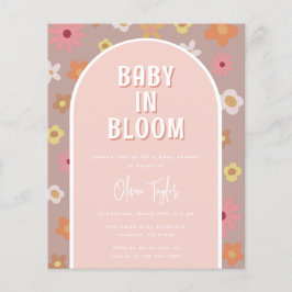 Budget Baby i BLOMY Baby Shower-inbjudan