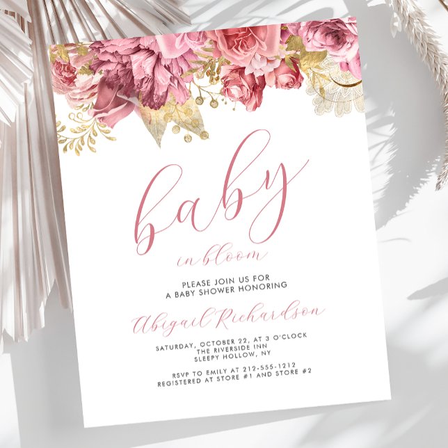 Budget Baby i Bloom Rosa Girls Blommigt Baby Showe (Skapare uppladdad)