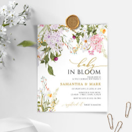 BUDGET Baby i bloom Wilblommes Shower-inbjudan