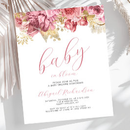 Budget Baby in Bloom Rosa Flickig Bebis Shower
