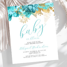 Budget Baby in Bloom Turkos Blommig Barnkalas Inbj