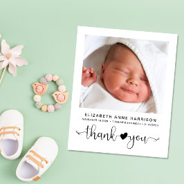 Budget Baby Photo Birth-meddelande