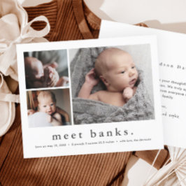 Budget Baby Photo Collage Birth Notice