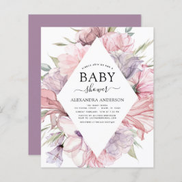 Budget Baby Shower Boho Dusty Rosa Lila
