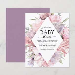 Budget Baby Shower Boho Dusty Rosa Lila