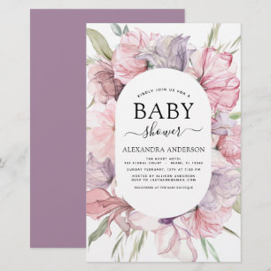 Budget Baby Shower Boho Dusty Rosa Lila