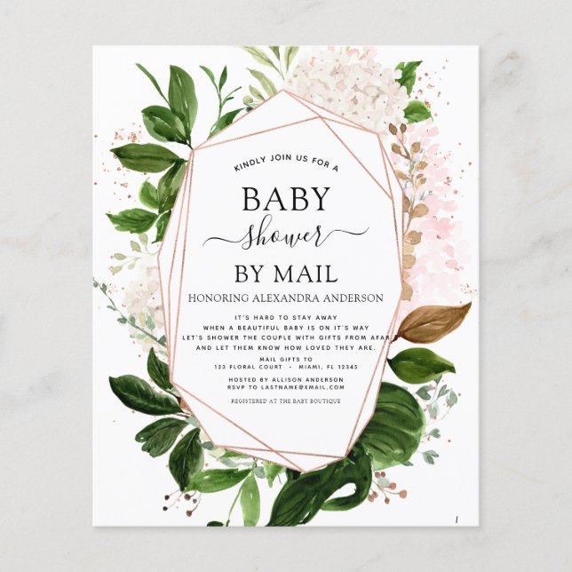 Budget Baby Shower by Mail Greenery Botanical (Framsida)