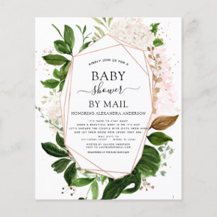 Budget Baby Shower by Mail Greenery Botanical Flygblad