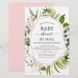 Budget Baby Shower by Mail Greenery-inbjudan