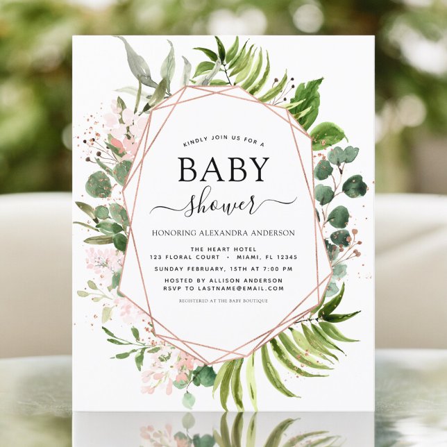 Budget Baby Shower Eucalyptus Botanical Geometric (Skapare uppladdad)