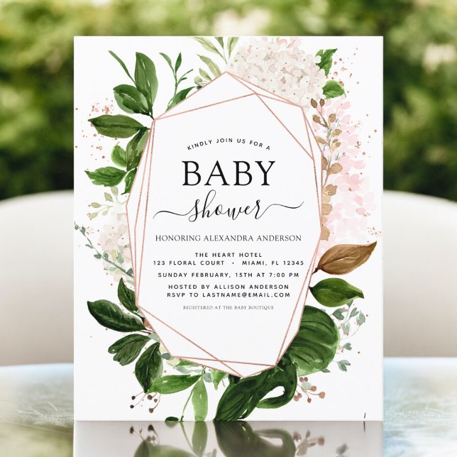 Budget Baby Shower Greenery Botanical Geometric (Skapare uppladdad)