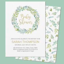Budget Baby Shower Greenery Eucalyptus