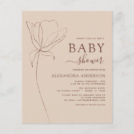 Budget Baby Shower Minimalistisk Botanisk Blommig