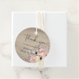 BUDGET Baby Shower Rosa Peach Blommigt Gåvor Etiketter