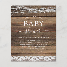 Budget Baby Shower Rustic Farmhouse Snöre