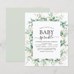 Budget Baby Shower Sprinkle Eucalyptus Geometric