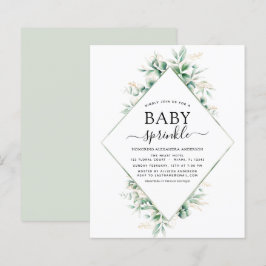 Budget Baby Shower Strödda Eukalyptus Geometrisk