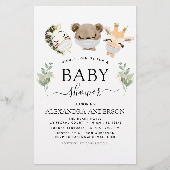 Budget Baby Shower Woodland Eucalyptus Greenery (Framsida)
