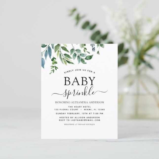 Budget Baby Sprinkle Shower Greenery Botaniy (Stående Fram)