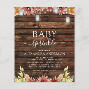 Budget Baby Sprinkle Shower Rustik Trä Solrosor