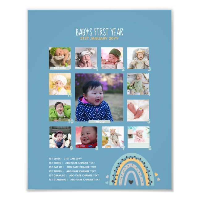 BUDGET Babys 1:a Årets farmförälder PHOTO Keepsaké Fototryck (Framsidan)