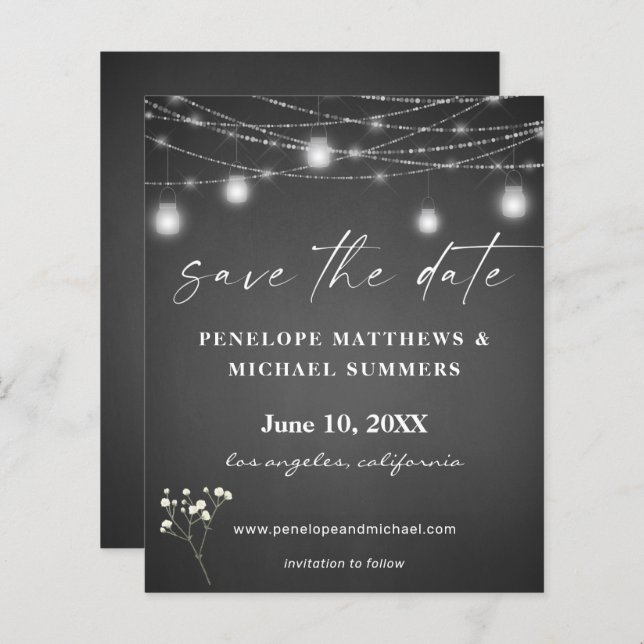 Budget Baby's Breath G Kritbord Spara Datum (Fram/baksida)