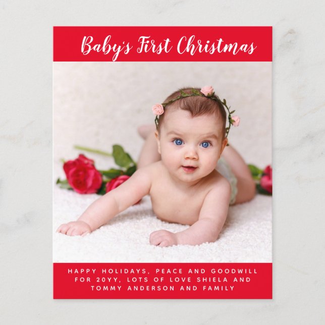 Budget Babys Första Jul FOTO  Brev (Framsida)