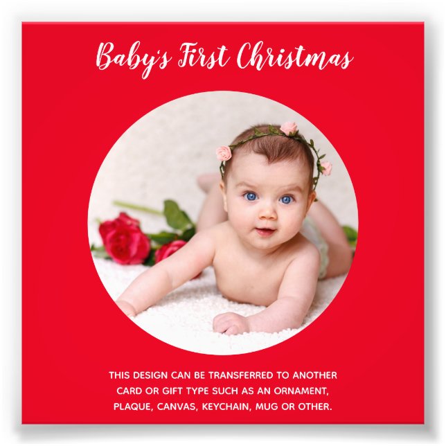 Budget Babys Första julmall Inbjudan Fototryck (Framsidan)