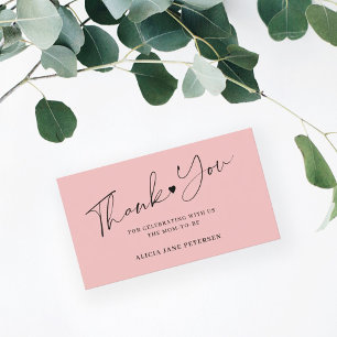 Budget babyshowerscript rosa tackkort tilläggskort