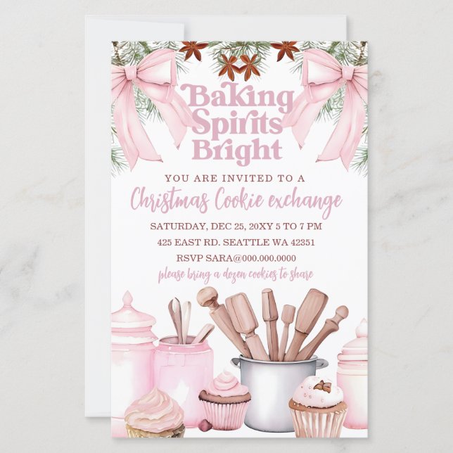 Budget Baking Spirits Bright Rosa Cookie Exchange  (Framsida)