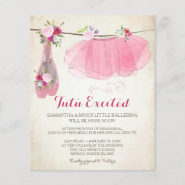 Budget Ballerina Baby Shower-inbjudan