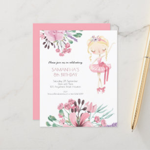 Budget Ballerina Blommigts Girl 8:e Födelsedagsfes