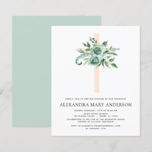 Budget Baptism Blommigt Greenery Sage Eucalyptus