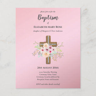 BUDGET Baptism Christening Bautizo Bautismo INBJUD Flygblad