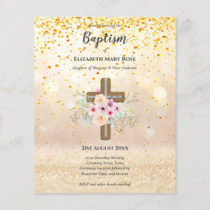 BUDGET Baptism Christening Bautizo Bautismo INBJUD Flygblad