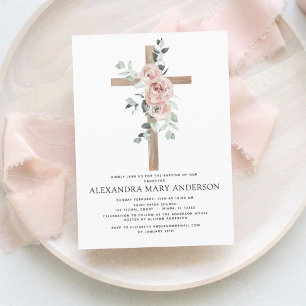 Budget Baptism Dusty Rosa ros Greenery Eucalyptus