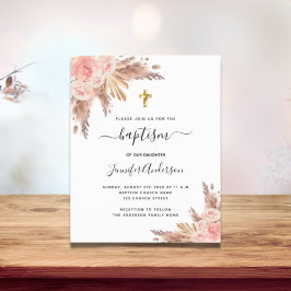 Budget Baptism Flickpampas gräs ro guld 